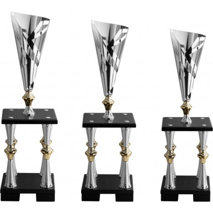 cod. 5.029 - Serie di 3 trofei cm 67-65-63 Made in Italy