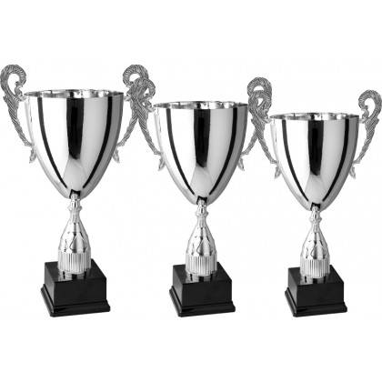 cod. 6.469 - Serie di 3 trofei cm 46-41-36 Made in Italy