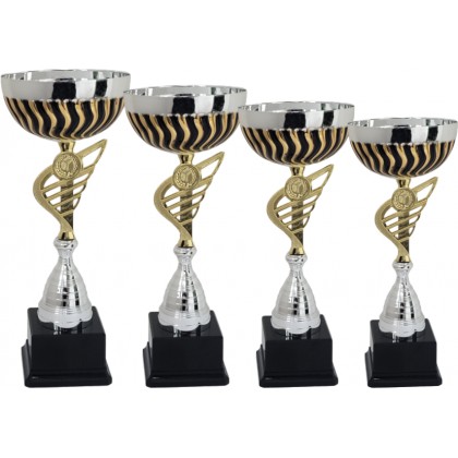 cod. 7.579 - Serie di 4 trofei cm 38-35-33-30 Made in Italy