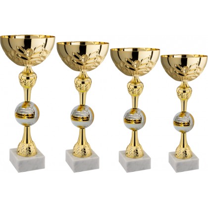 cod. 9.049GV - Serie di 4 coppe volley cm 44-40-36-32 Made in Italy