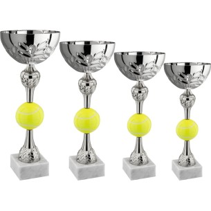 cod. 9.049ST - Serie di 4 coppe tennis padel cm 44-40-36-32 Made in Italy