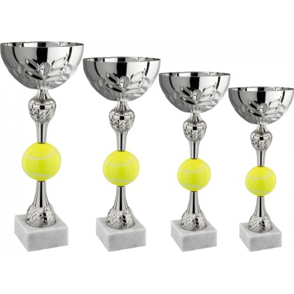 cod. 9.049ST - Serie di 4 coppe tennis padel cm 44-40-36-32 Made in Italy