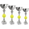 cod. 9.049ST - Serie di 4 coppe tennis padel cm 44-40-36-32 Made in Italy