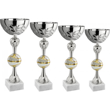 cod. 9.049SB - Serie di 4 coppe basket cm 44-40-36-32 Made in Italy