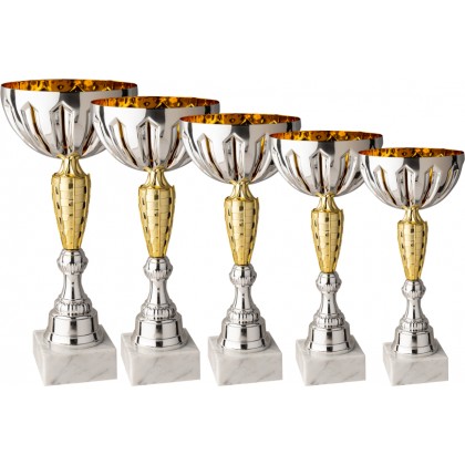 cod. 10.019 - Serie di 5 coppe cm 39-36-32-29-28 Made in Italy