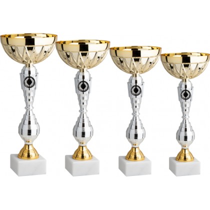 cod. 11.589G - Serie di 4 coppe cm 36-34-32-31 Made in Italy