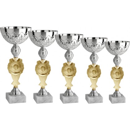 cod. 12.009S - Serie di 5 coppe cm 36-34-32-31-28 Made in Italy