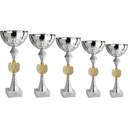 cod. 12.019S - Serie di 5 coppe cm 37-33-30-27-25 Made in Italy