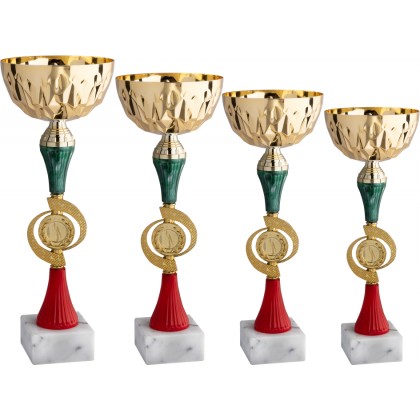 cod. 12.029G - Serie di 4 coppe cm 40-37-35-33 Made in Italy