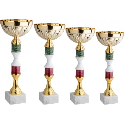 cod. 12.049G - Serie di 4 coppe cm 39-36-34-31 Made in Italy