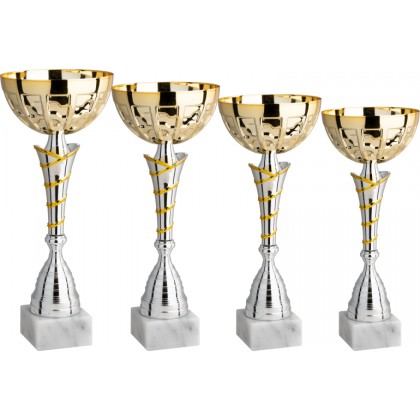 cod. 12.079G - Serie di 4 coppe cm 37-34-30-26 Made in Italy