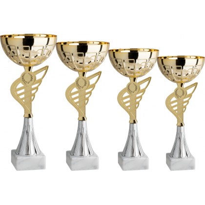 cod. 12.329G - Serie di 4 coppe cm 32-28-26-24 Made in Italy