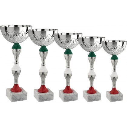 cod. 12.949S - Serie di 5 coppe cm 37-34-30-27-24 Made in Italy