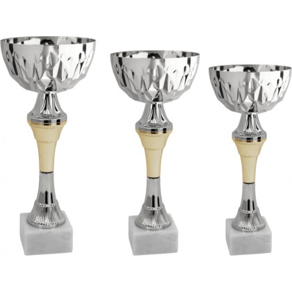 cod. 13.599S - Serie di 3 coppe cm 26-23-21 f5 Made in Italy