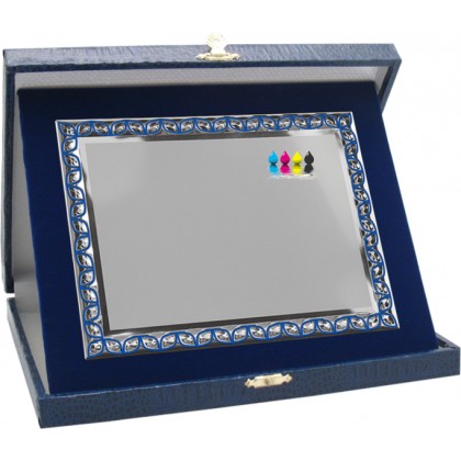 cod. 19.17.31A - Set targa con astuccio cm 31x25 Made in Italy