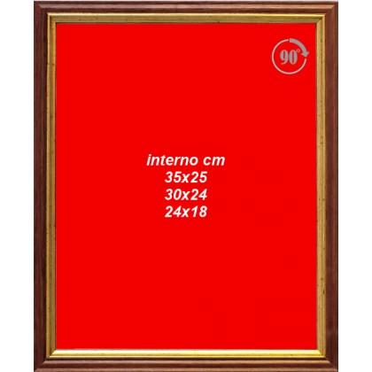 cod. 21.04.27 - Cornice legno cm 27x21 Made in Italy