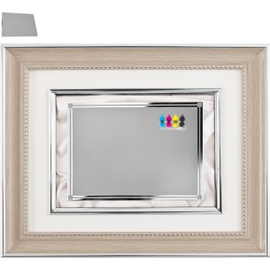 cod. 21.12.35 - Set targa e cornice cm 37x32x2 Made in Italy