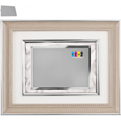 cod. 21.12.35 - Set targa e cornice cm 37x32x2 Made in Italy
