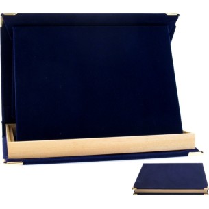 cod. 21.20.33 - Astuccio vell. con legno 33x28 Made in Italy
