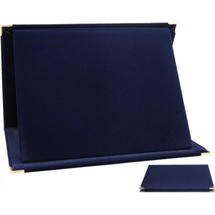 cod. 21.25.25B.10 - Conf. 10 astucci cartella vell. blu 25x19 Made in Italy