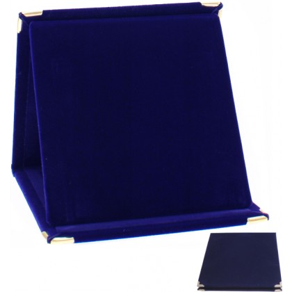 cod. 21.27.17.10 - Conf. 10 astucci cartella vell. blu 17x17 Made in Italy