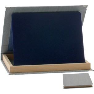 cod. 21.43.28.10 - Conf. 10 astucci grigi c. legno 28x23 Made in Italy