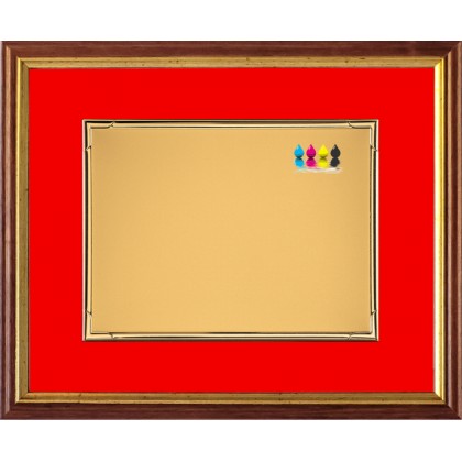 cod. 22.25.27 - Set targa e cornice cm 27x21 Made in Italy