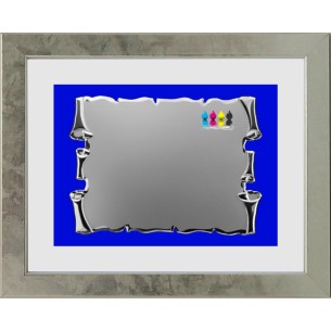 cod. 22.28.35 - Set targa e cornice cm 35x28 Made in Italy