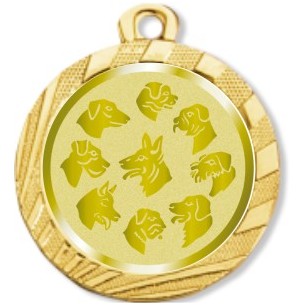 cod. 23.00.32.Z - Conf. 100 medaglie mm 32 cane