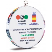 Medaglia in cristallo cm 7x0,5