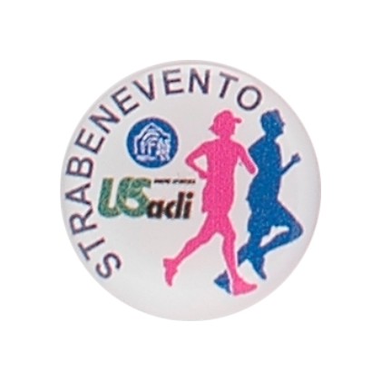 cod. 23.054E - Foglio 60 adesivi resinati personalizzati mm 16 minimo 240 Made in Italy