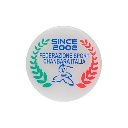 cod. 23.056 - Foglio 60 adesivi resinati personalizzati mm 50 minimo 240 Made in Italy