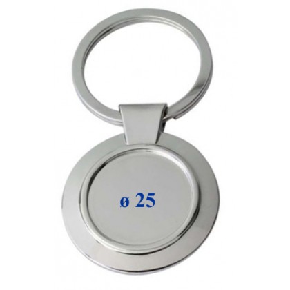 cod. 23.089Q - Portachiavi acciaio int. 25 no box