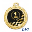 cod. 23.280.32.D1G - Conf. 100 medaglie mm 32 racing n. 1