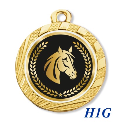 cod. 23.280.32.H1G - Conf. 100 medaglie mm 32 cavallo