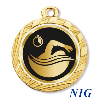 cod. 23.280.32.N1G - Conf. 100 medaglie mm 32 nuoto