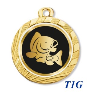 cod. 23.280.32.T1G - Conf. 100 medaglie mm 32 pesca