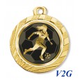 cod. 23.280.32.V2G - Conf. 100 medaglie mm 32 calcio femminile