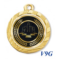 cod. 23.280.32.V9G - Conf. 100 medaglie mm 32 scacchi