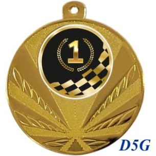 cod. 23.285.50.D5G - Conf. 100 medaglie mm 50 racing n. 1
