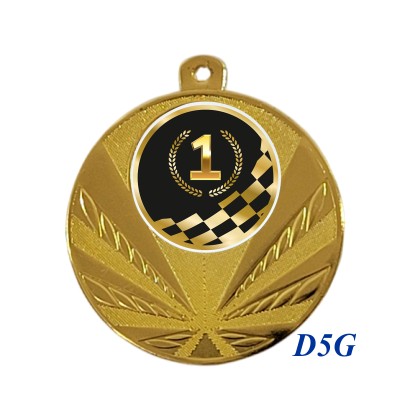 cod. 23.285.50.D5G - Conf. 100 medaglie mm 50 racing n. 1