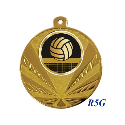 cod. 23.285.50.R5G - Conf. 100 medaglie mm 50 pallavolo