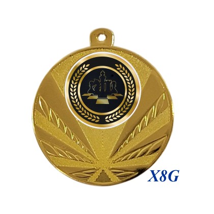 cod. 23.285.50.X8G - Conf. 100 medaglie mm 50 scacchi