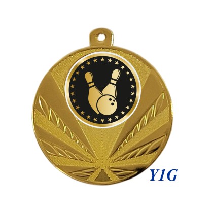 cod. 23.285.50.Y1G - Conf. 100 medaglie mm 50 bowling