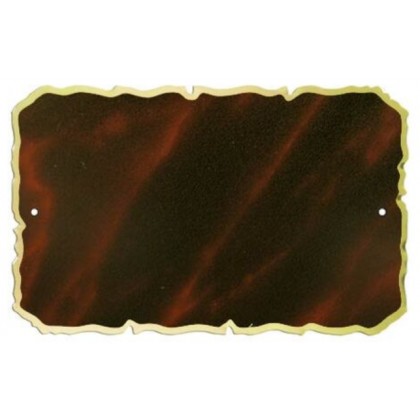 cod. 24.327 - Targa alluminio oro 13x8