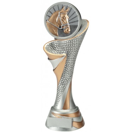 cod. 24.797.12 - Trofeo cavallo ippica cm 26