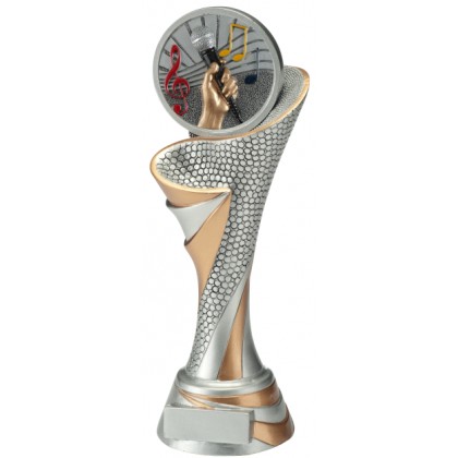 cod. 24.797.32 - Trofeo musica canto microfono cm 26