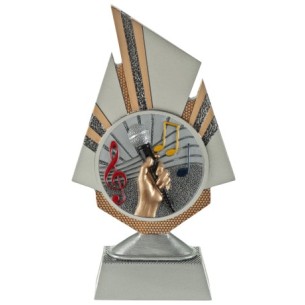 cod. 24.798.32 - Trofeo musica canto microfono cm 20
