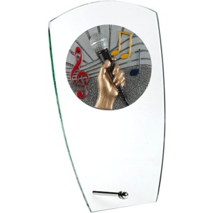 cod. 24.802.32 - Trofeo musica canto microfono cm 15