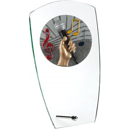 cod. 24.802.32 - Trofeo musica canto microfono cm 15